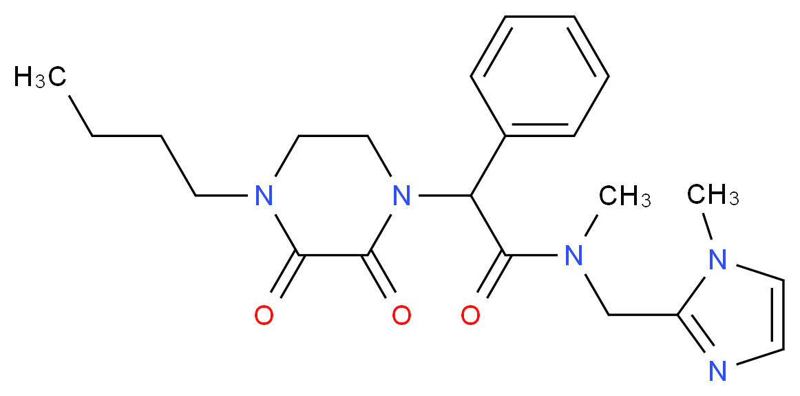2-(4-butyl-2,3-dioxopiperazin-1-yl)-N-methyl-N-[(1-methyl-1H-imidazol-2-yl)methyl]-2-phenylacetamide_Molecular_structure_CAS_)