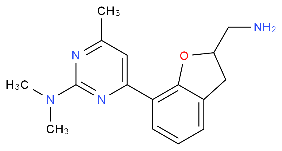 4-[2-(aminomethyl)-2,3-dihydro-1-benzofuran-7-yl]-N,N,6-trimethylpyrimidin-2-amine_Molecular_structure_CAS_)