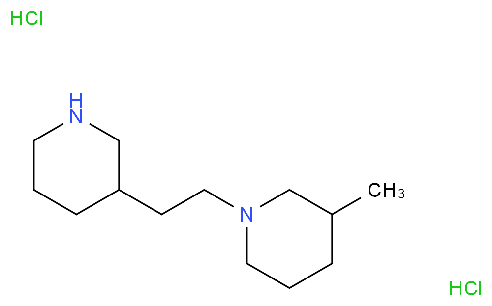 3-Methyl-1-[2-(3-piperidinyl)ethyl]piperidine dihydrochloride_Molecular_structure_CAS_)