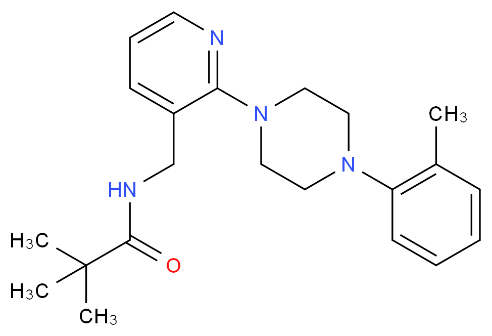 2,2-dimethyl-N-({2-[4-(2-methylphenyl)piperazin-1-yl]pyridin-3-yl}methyl)propanamide_Molecular_structure_CAS_)