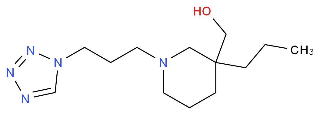 {3-propyl-1-[3-(1H-tetrazol-1-yl)propyl]piperidin-3-yl}methanol_Molecular_structure_CAS_)