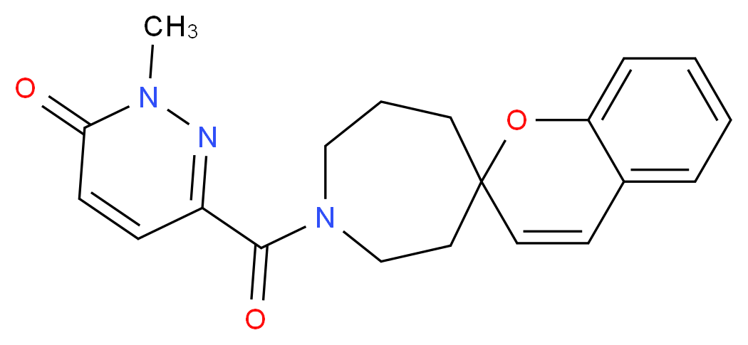 2-methyl-6-(1H-spiro[azepane-4,2'-chromen]-1-ylcarbonyl)pyridazin-3(2H)-one_Molecular_structure_CAS_)
