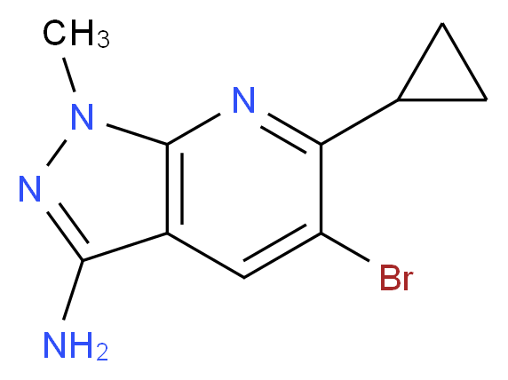 3-Amino-5-bromo-6-cyclopropyl-1-methyl-1H-pyrazolo[3,4-b]pyridine_Molecular_structure_CAS_)