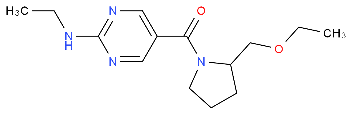 5-{[2-(ethoxymethyl)-1-pyrrolidinyl]carbonyl}-N-ethyl-2-pyrimidinamine_Molecular_structure_CAS_)