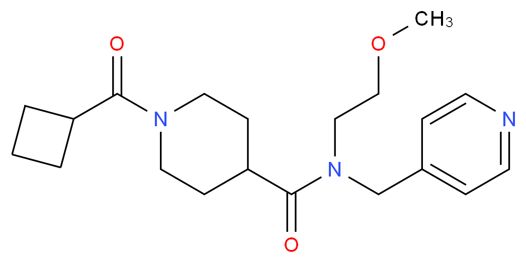 1-(cyclobutylcarbonyl)-N-(2-methoxyethyl)-N-(4-pyridinylmethyl)-4-piperidinecarboxamide_Molecular_structure_CAS_)