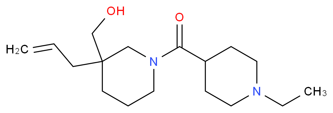 {3-allyl-1-[(1-ethyl-4-piperidinyl)carbonyl]-3-piperidinyl}methanol_Molecular_structure_CAS_)