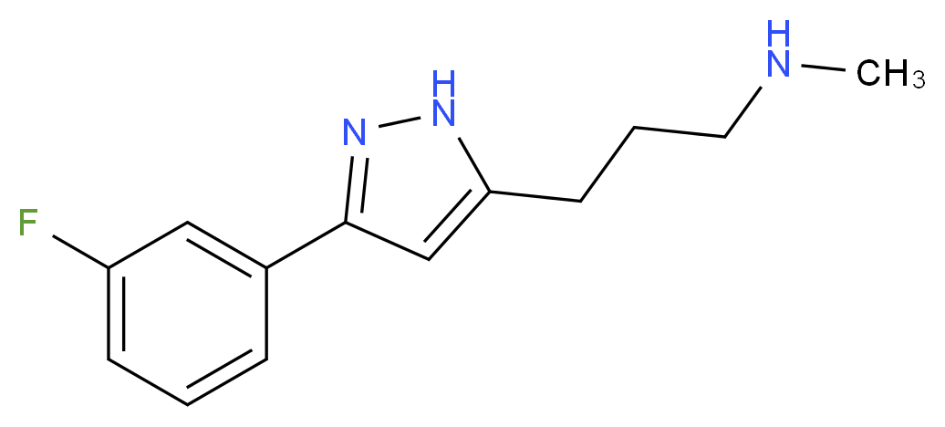 {3-[3-(3-fluorophenyl)-1H-pyrazol-5-yl]propyl}(methyl)amine_Molecular_structure_CAS_)