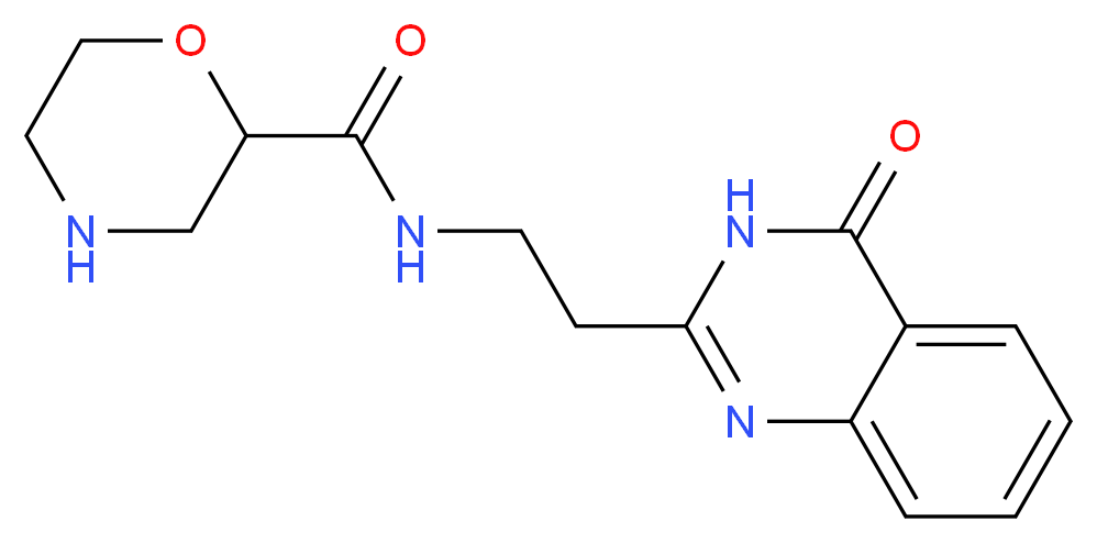 N-[2-(4-oxo-3,4-dihydro-2-quinazolinyl)ethyl]-2-morpholinecarboxamide_Molecular_structure_CAS_)