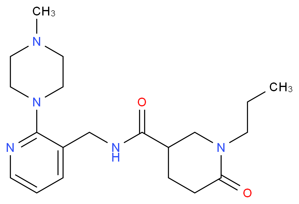 N-{[2-(4-methylpiperazin-1-yl)pyridin-3-yl]methyl}-6-oxo-1-propylpiperidine-3-carboxamide_Molecular_structure_CAS_)