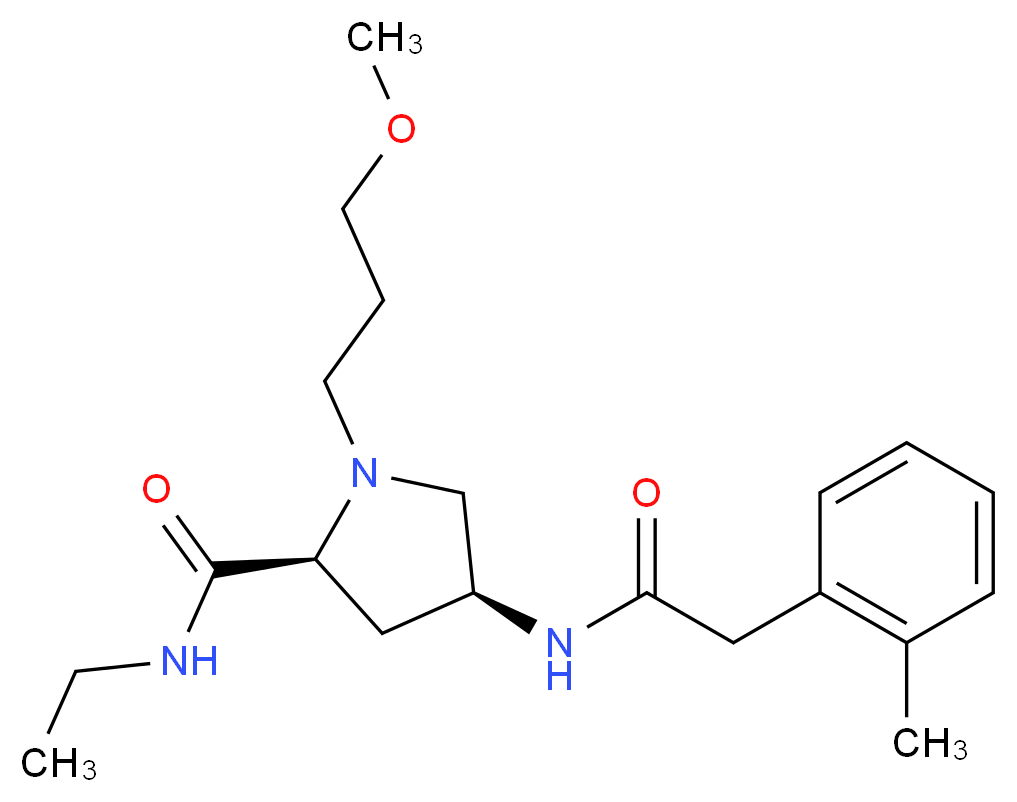 (4S)-N-ethyl-1-(3-methoxypropyl)-4-{[(2-methylphenyl)acetyl]amino}-L-prolinamide_Molecular_structure_CAS_)