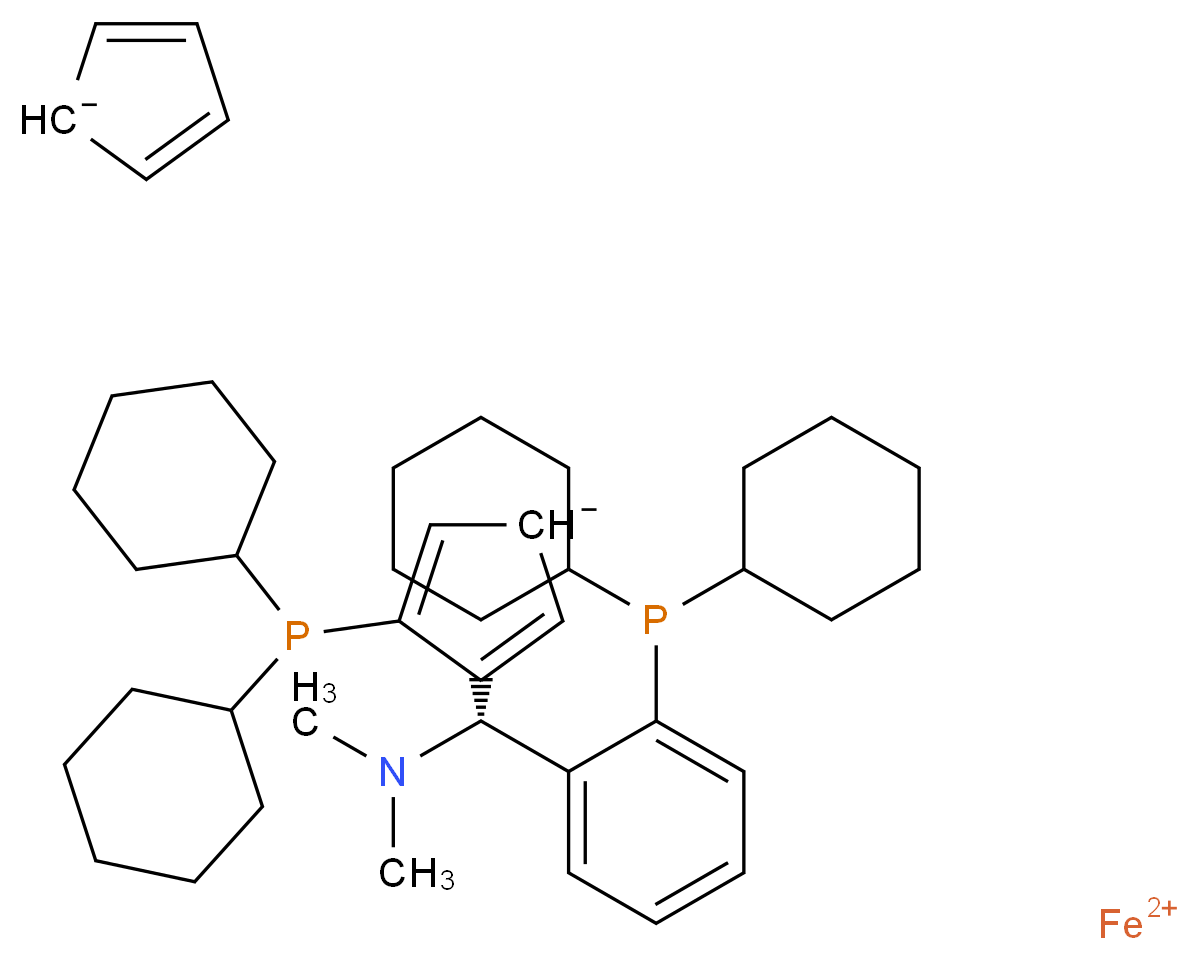 (SP)-1-Dicyclohexylphosphino-2-[(S)-α-(dimethylamino)-2-(dicyclohexylphosphino)benzyl]ferrocene_Molecular_structure_CAS_914089-00-2)