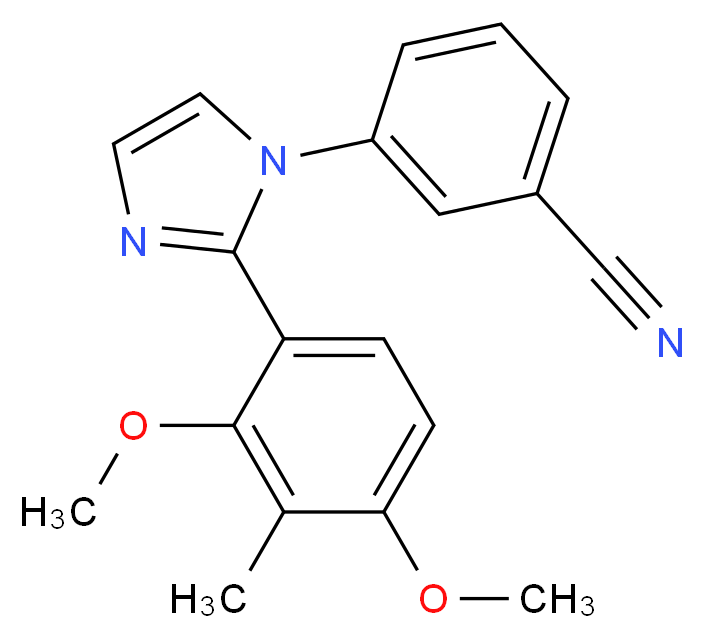 3-[2-(2,4-dimethoxy-3-methylphenyl)-1H-imidazol-1-yl]benzonitrile_Molecular_structure_CAS_)