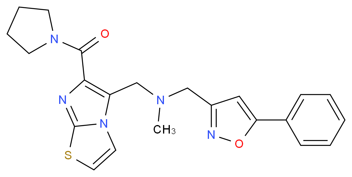 N-methyl-1-(5-phenyl-3-isoxazolyl)-N-{[6-(1-pyrrolidinylcarbonyl)imidazo[2,1-b][1,3]thiazol-5-yl]methyl}methanamine_Molecular_structure_CAS_)