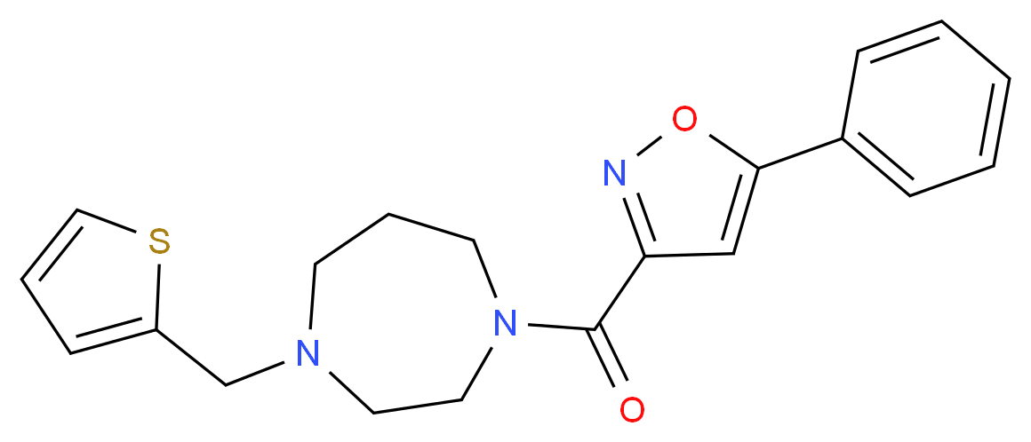 1-[(5-phenyl-3-isoxazolyl)carbonyl]-4-(2-thienylmethyl)-1,4-diazepane_Molecular_structure_CAS_)