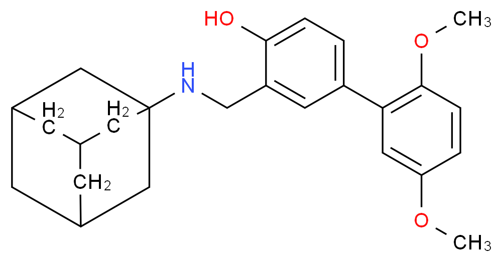 3-[(1-adamantylamino)methyl]-2',5'-dimethoxy-4-biphenylol_Molecular_structure_CAS_)
