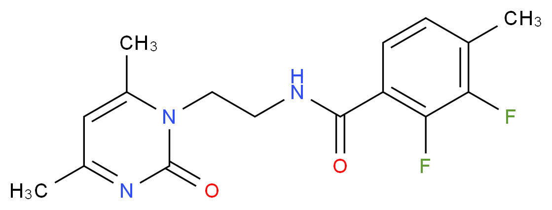 N-[2-(4,6-dimethyl-2-oxo-1(2H)-pyrimidinyl)ethyl]-2,3-difluoro-4-methylbenzamide_Molecular_structure_CAS_)