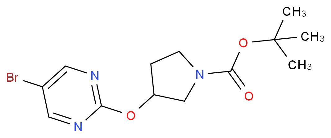 1-Boc-3-(5-Bromopyrimidin-2-yloxy)pyrrolidine_Molecular_structure_CAS_914347-79-8)