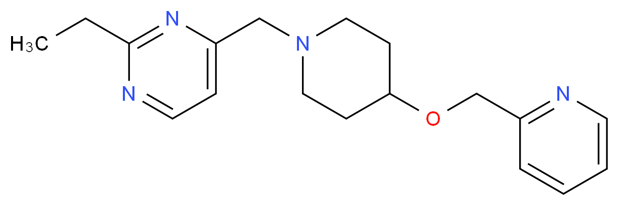 2-ethyl-4-{[4-(pyridin-2-ylmethoxy)piperidin-1-yl]methyl}pyrimidine_Molecular_structure_CAS_)
