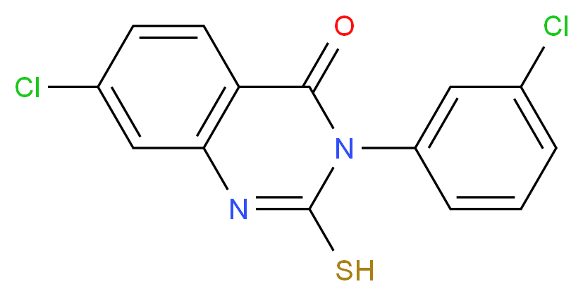 7-chloro-3-(3-chlorophenyl)-2-mercaptoquinazolin-4(3H)-one_Molecular_structure_CAS_)