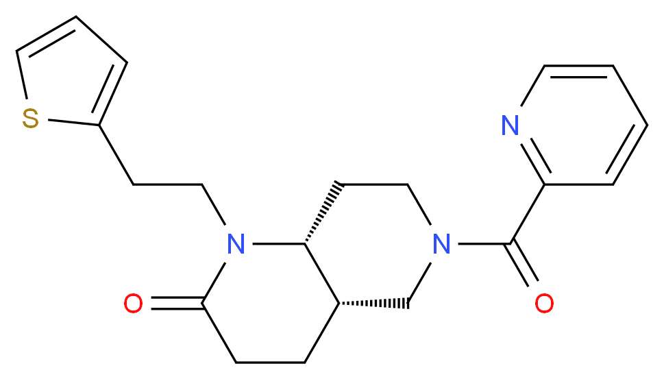 (4aS*,8aR*)-6-(pyridin-2-ylcarbonyl)-1-[2-(2-thienyl)ethyl]octahydro-1,6-naphthyridin-2(1H)-one_Molecular_structure_CAS_)