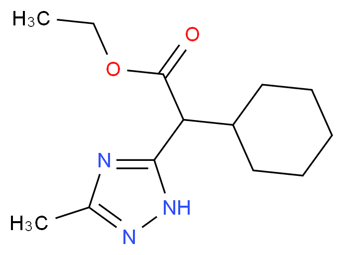 ethyl cyclohexyl(3-methyl-1H-1,2,4-triazol-5-yl)acetate_Molecular_structure_CAS_)