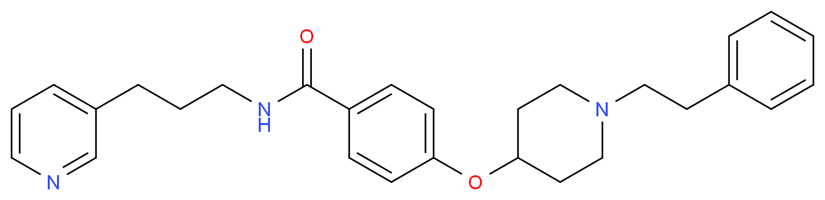4-{[1-(2-phenylethyl)-4-piperidinyl]oxy}-N-[3-(3-pyridinyl)propyl]benzamide_Molecular_structure_CAS_)