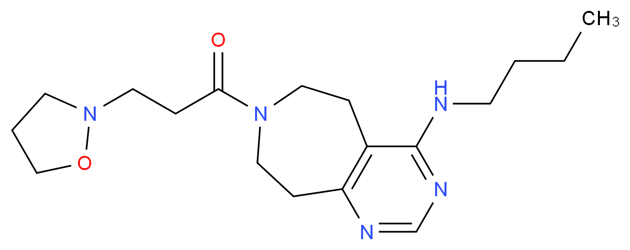 N-butyl-7-(3-isoxazolidin-2-ylpropanoyl)-6,7,8,9-tetrahydro-5H-pyrimido[4,5-d]azepin-4-amine_Molecular_structure_CAS_)