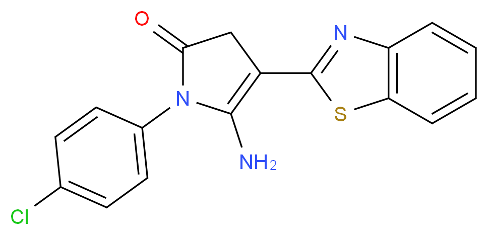 5-Amino-4-benzothiazol-2-yl-1-(4-chloro-phenyl)-1,3-dihydro-pyrrol-2-one_Molecular_structure_CAS_)