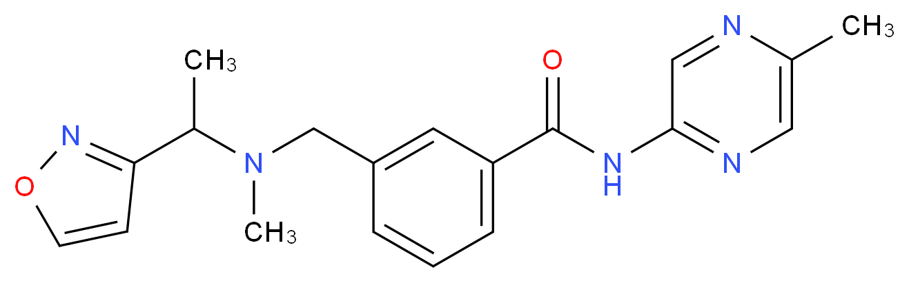 3-{[(1-isoxazol-3-ylethyl)(methyl)amino]methyl}-N-(5-methylpyrazin-2-yl)benzamide_Molecular_structure_CAS_)