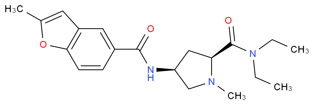(4S)-N,N-diethyl-1-methyl-4-{[(2-methyl-1-benzofuran-5-yl)carbonyl]amino}-L-prolinamide_Molecular_structure_CAS_)