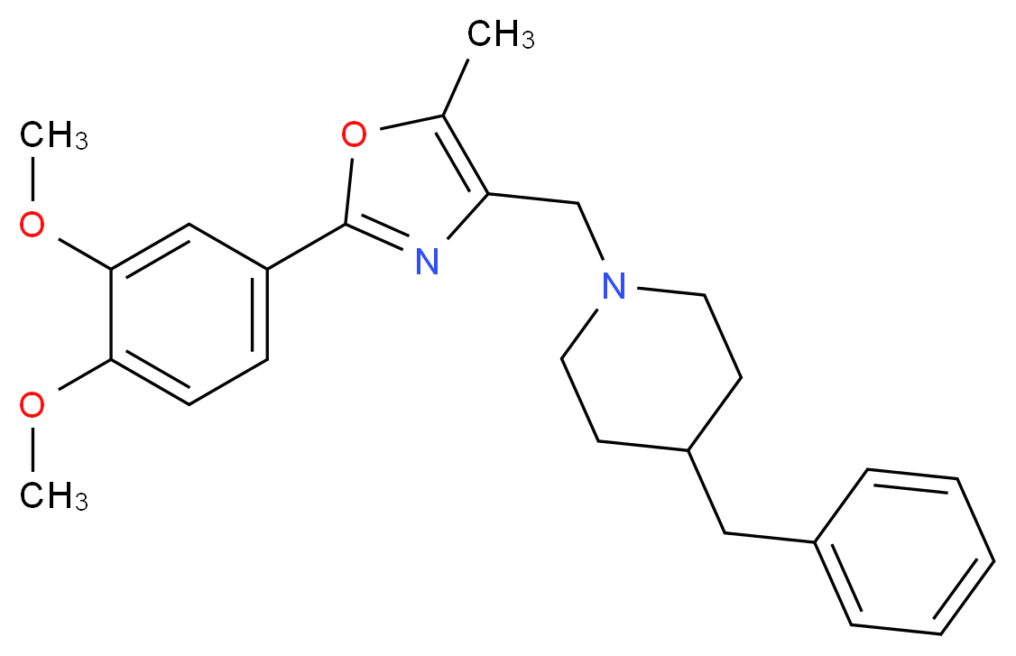 4-benzyl-1-{[2-(3,4-dimethoxyphenyl)-5-methyl-1,3-oxazol-4-yl]methyl}piperidine_Molecular_structure_CAS_)