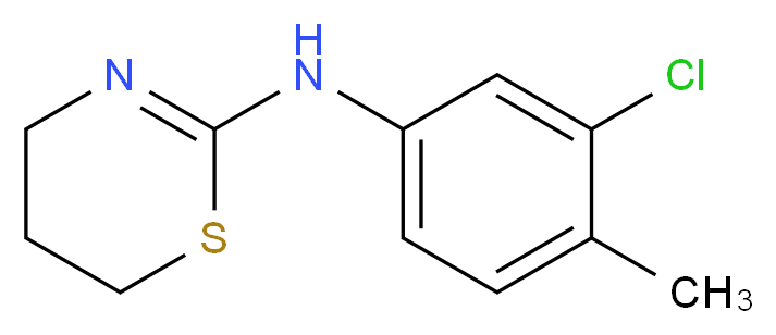 (3-Chloro-4-methyl-phenyl)-(5,6-dihydro-4H-[1,3]thiazin-2-yl)-amine_Molecular_structure_CAS_)