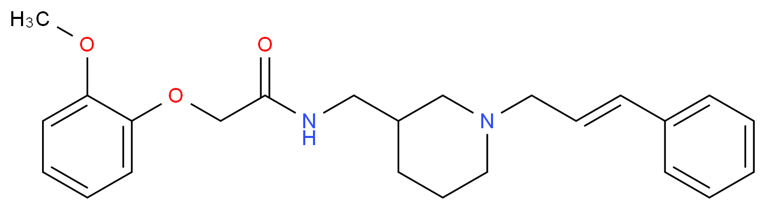 2-(2-methoxyphenoxy)-N-({1-[(2E)-3-phenyl-2-propen-1-yl]-3-piperidinyl}methyl)acetamide_Molecular_structure_CAS_)