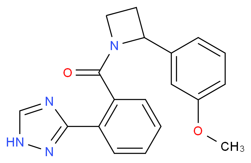 3-(2-{[2-(3-methoxyphenyl)azetidin-1-yl]carbonyl}phenyl)-1H-1,2,4-triazole_Molecular_structure_CAS_)