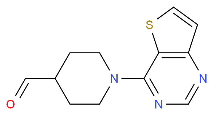 1-(Thieno[3,2-d]pyrimidin-4-yl)piperidine-4-carboxaldehyde 97%_Molecular_structure_CAS_916766-91-1)