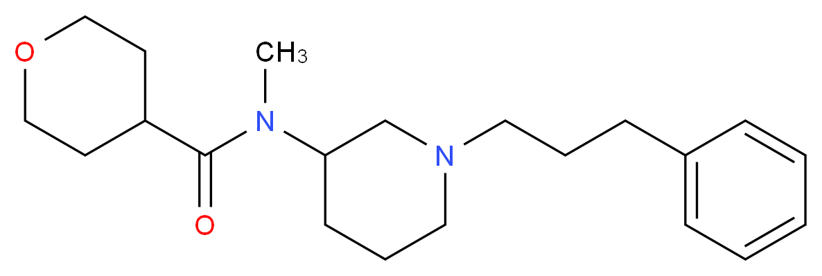 N-methyl-N-[1-(3-phenylpropyl)-3-piperidinyl]tetrahydro-2H-pyran-4-carboxamide_Molecular_structure_CAS_)