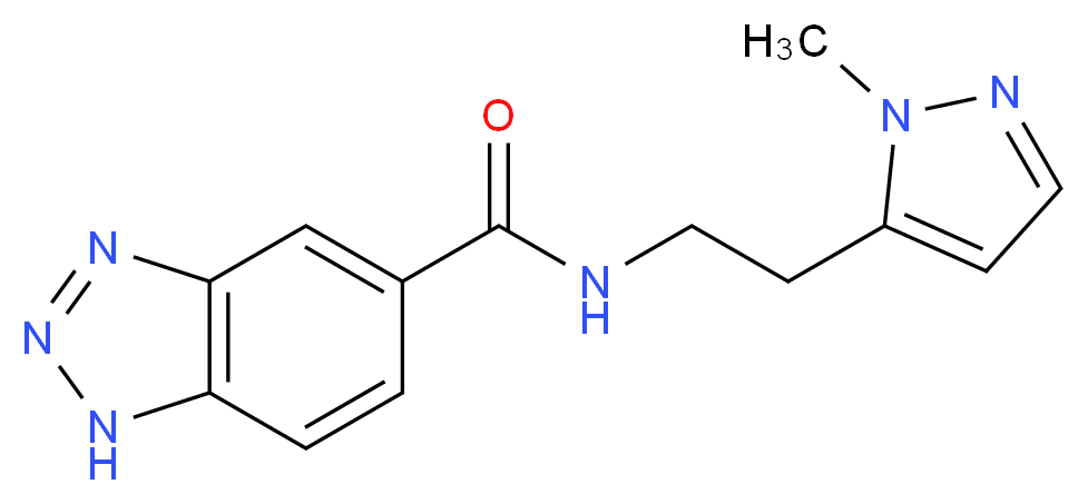N-[2-(1-methyl-1H-pyrazol-5-yl)ethyl]-1H-1,2,3-benzotriazole-5-carboxamide_Molecular_structure_CAS_)