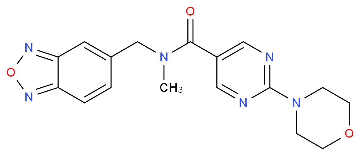 N-(2,1,3-benzoxadiazol-5-ylmethyl)-N-methyl-2-morpholin-4-ylpyrimidine-5-carboxamide_Molecular_structure_CAS_)