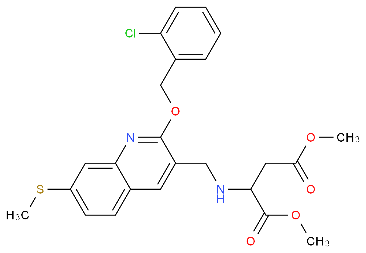 dimethyl N-{[2-[(2-chlorobenzyl)oxy]-7-(methylthio)-3-quinolinyl]methyl}aspartate_Molecular_structure_CAS_)