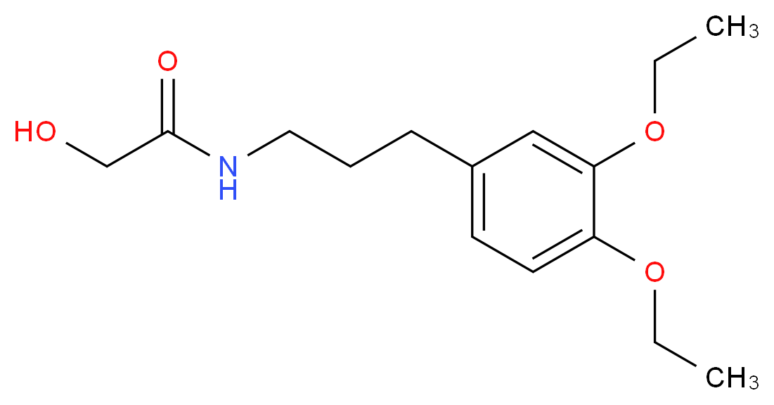 N-[3-(3,4-diethoxyphenyl)propyl]-2-hydroxyacetamide_Molecular_structure_CAS_)