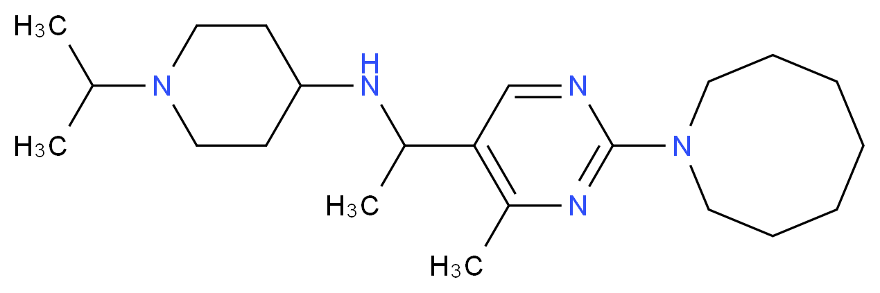 N-{1-[2-(1-azocanyl)-4-methyl-5-pyrimidinyl]ethyl}-1-isopropyl-4-piperidinamine_Molecular_structure_CAS_)