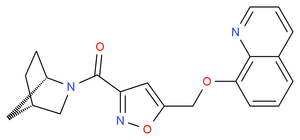 8-({3-[(1S*,4S*)-2-azabicyclo[2.2.1]hept-2-ylcarbonyl]-5-isoxazolyl}methoxy)quinoline_Molecular_structure_CAS_)
