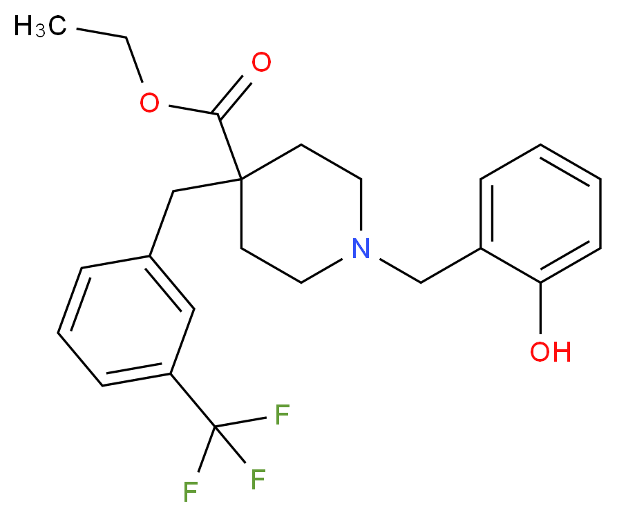 ethyl 1-(2-hydroxybenzyl)-4-[3-(trifluoromethyl)benzyl]-4-piperidinecarboxylate_Molecular_structure_CAS_)