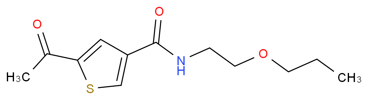 5-acetyl-N-(2-propoxyethyl)thiophene-3-carboxamide_Molecular_structure_CAS_)