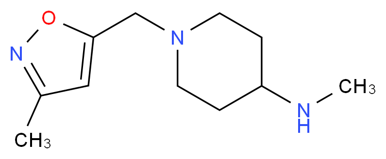 N-methyl-1-[(3-methyl-1,2-oxazol-5-yl)methyl]piperidin-4-amine_Molecular_structure_CAS_)