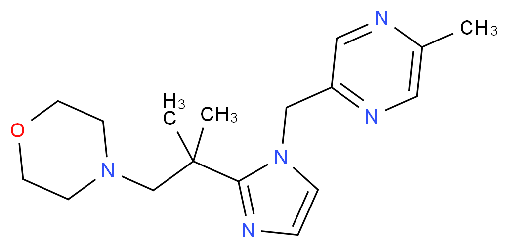 4-(2-methyl-2-{1-[(5-methylpyrazin-2-yl)methyl]-1H-imidazol-2-yl}propyl)morpholine_Molecular_structure_CAS_)