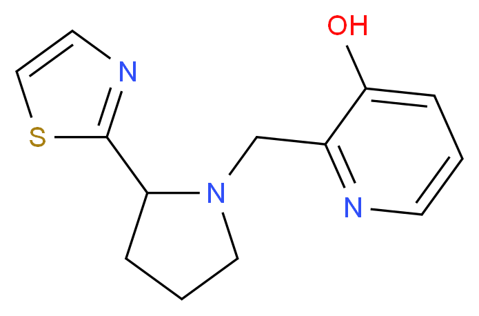 2-{[2-(1,3-thiazol-2-yl)-1-pyrrolidinyl]methyl}-3-pyridinol_Molecular_structure_CAS_)