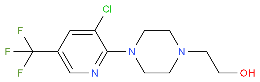 2-{4-[3-Chloro-5-(trifluoromethyl)-2-pyridinyl]-1-piperazinyl}-1-ethanol_Molecular_structure_CAS_)