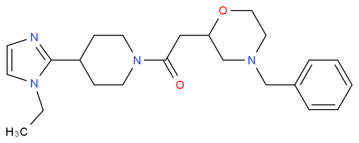 4-benzyl-2-{2-[4-(1-ethyl-1H-imidazol-2-yl)piperidin-1-yl]-2-oxoethyl}morpholine_Molecular_structure_CAS_)