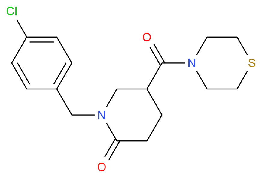 1-(4-chlorobenzyl)-5-(4-thiomorpholinylcarbonyl)-2-piperidinone_Molecular_structure_CAS_)